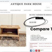 Load image into Gallery viewer, Wooden Rectangle Stool