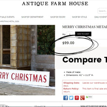 Load image into Gallery viewer, Embossed Metal Merry Christmas Sign