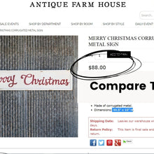 Load image into Gallery viewer, Corrugated Metal Merry Christmas Sign