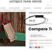 Load image into Gallery viewer, Vintage Sled