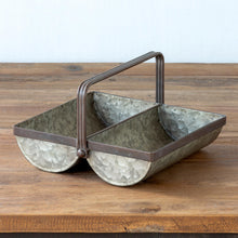 Load image into Gallery viewer, Galvanized Metal Trough Caddy