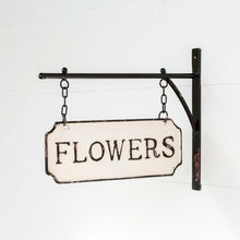 Load image into Gallery viewer, Flowers Tin Hanger Sign