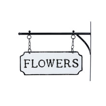 Load image into Gallery viewer, Flowers Tin Hanger Sign