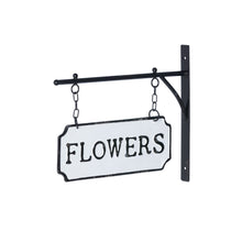 Load image into Gallery viewer, Flowers Tin Hanger Sign