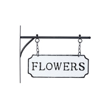 Load image into Gallery viewer, Flowers Tin Hanger Sign