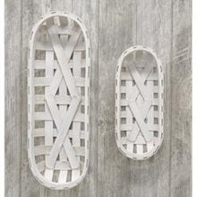 Load image into Gallery viewer, Whitewash Oval Tobacco Basket Set