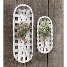 Load image into Gallery viewer, Whitewash Oval Tobacco Basket Set