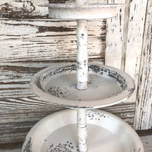 Load image into Gallery viewer, White Distressed Three Tiered Stand