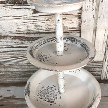 Load image into Gallery viewer, White Distressed Three Tiered Stand