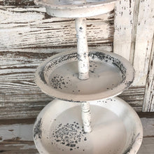 Load image into Gallery viewer, White Distressed Three Tiered Stand
