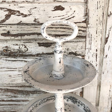 Load image into Gallery viewer, White Distressed Three Tiered Stand