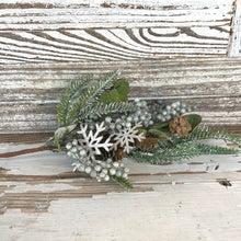 Load image into Gallery viewer, Snowflake Greenery Pick