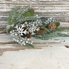 Load image into Gallery viewer, Snowflake Greenery Pick