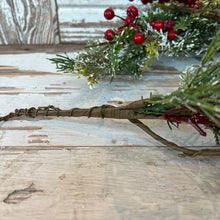 Load image into Gallery viewer, Fir & Cedar Red Berry Garland