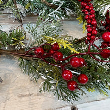 Load image into Gallery viewer, Fir & Cedar Red Berry Garland