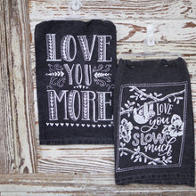 Load image into Gallery viewer, Rustic Black And White Love Towel Set