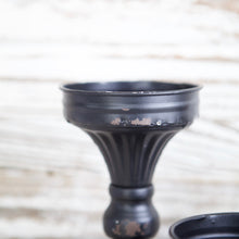 Load image into Gallery viewer, Black Enamel Candlestick Set