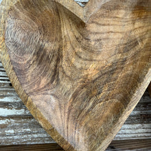 Load image into Gallery viewer, Wood Carved Heart Bowl Set
