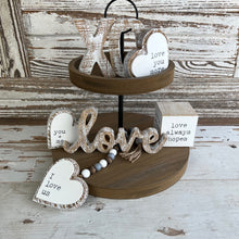 Load image into Gallery viewer, White Weathered Valentines Tiered Tray Bundle