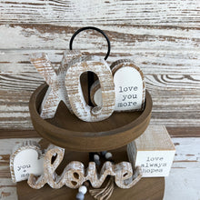 Load image into Gallery viewer, White Weathered Valentines Tiered Tray Bundle