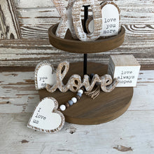 Load image into Gallery viewer, White Weathered Valentines Tiered Tray Bundle