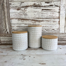 Load image into Gallery viewer, White Dot Canister Set