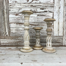 Load image into Gallery viewer, Swirl Carved Candle Holders