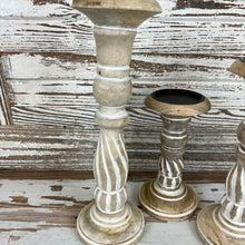 Load image into Gallery viewer, Swirl Carved Candle Holders
