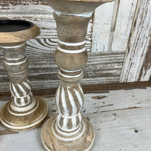 Load image into Gallery viewer, Swirl Carved Candle Holders