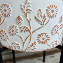 Load image into Gallery viewer, Floral Embossed Plant Stand Set