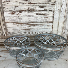 Load image into Gallery viewer, Woven Metal Basket Set Of 3