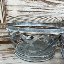 Load image into Gallery viewer, Woven Metal Basket Set Of 3