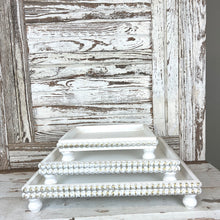 Load image into Gallery viewer, Beaded Wooden Tray Set