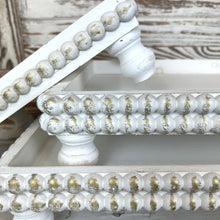 Load image into Gallery viewer, Beaded Wooden Tray Set