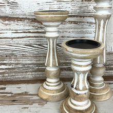 Load image into Gallery viewer, Stripe Carved Candle Holders