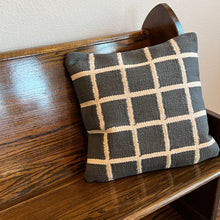 Load image into Gallery viewer, 20" Carbon & Chalk Stripe Pillow