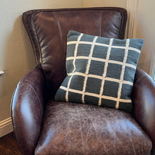 Load image into Gallery viewer, 20" Carbon & Chalk Stripe Pillow