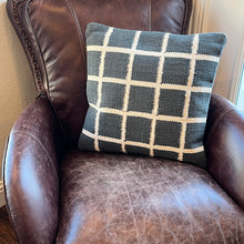 Load image into Gallery viewer, 20" Carbon & Chalk Stripe Pillow