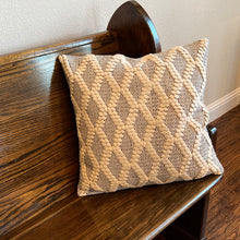 Load image into Gallery viewer, 20" Neutral Diamond Pillow