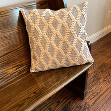 Load image into Gallery viewer, 20" Neutral Diamond Pillow