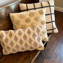 Load image into Gallery viewer, 20" Chalk & Carbon Stripe Pillow