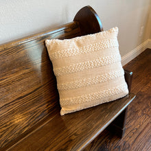 Load image into Gallery viewer, 20" Natural Stripe Pillow