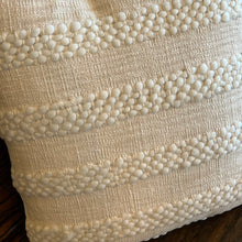 Load image into Gallery viewer, 20" Natural Stripe Pillow