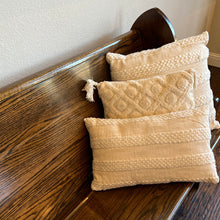 Load image into Gallery viewer, 20" Natural Stripe Pillow