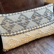 Load image into Gallery viewer, Grey Diamond Pillow