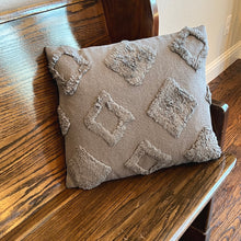 Load image into Gallery viewer, Grey Diamond Pillow