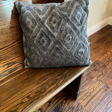 Load image into Gallery viewer, 20" Grey Diamond Pattern Pillow