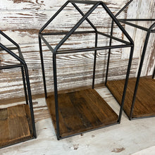 Load image into Gallery viewer, Framed Recycled Wood House Lanterns