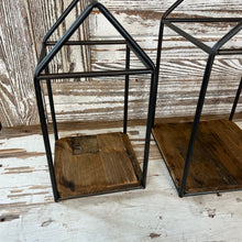 Load image into Gallery viewer, Framed Recycled Wood House Lanterns