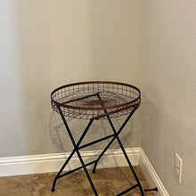 Load image into Gallery viewer, Copper Finish Open Basket Side Table